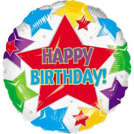 18 In. Star Birthday Value Line Balloon